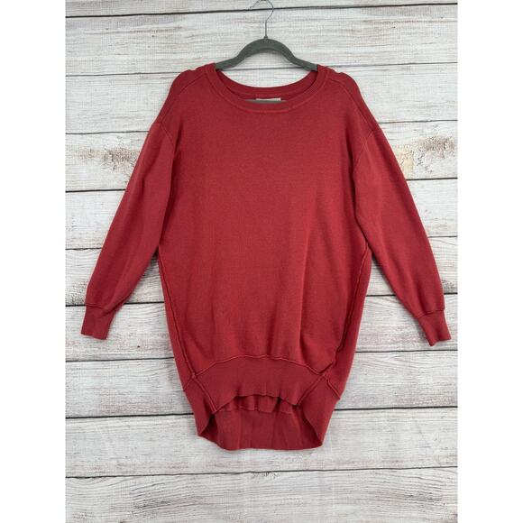 Saturday Sunday Anthropologie Rough Seam Tunic Sweater Womens XS Pink Rose - Picture 1 of 12